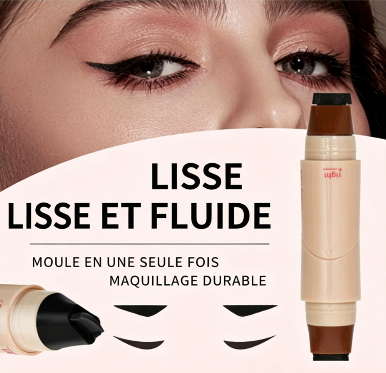 Stylo Tampon Eye-Liner Rotatif Intégré – Maquillage Précis et Rapide