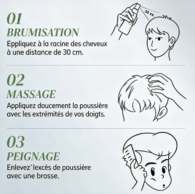 Spray volumisant sans rinçage pour les cheveux