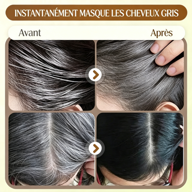 Peigne instantané pour cheveux gris