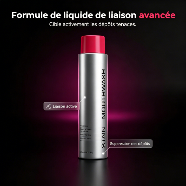 Bain de bouche blanchissant et détachant avancé