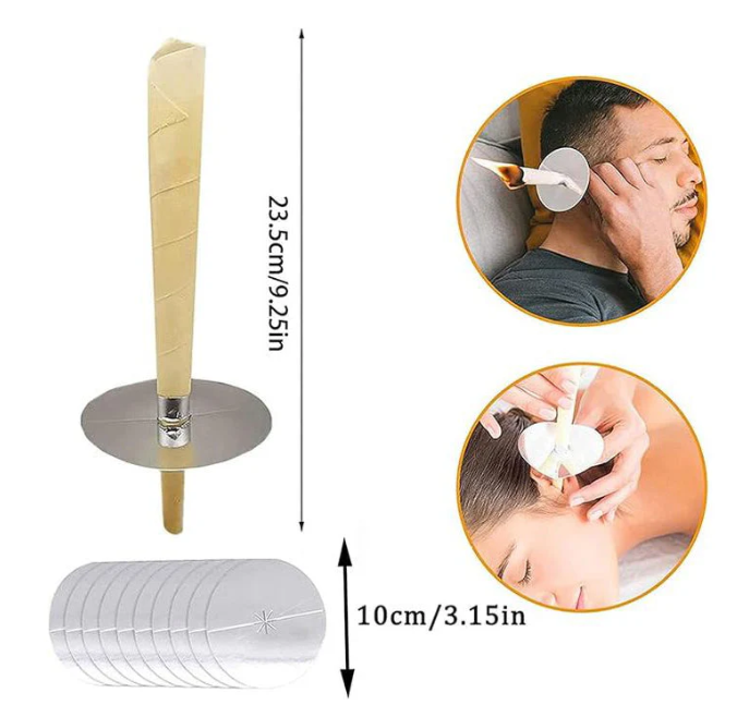 Bougies auriculaires évasées en cire d'abeille