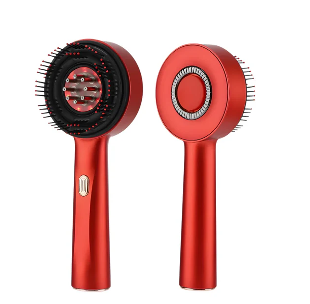 Brosse de massage du cuir chevelu à lumière rouge