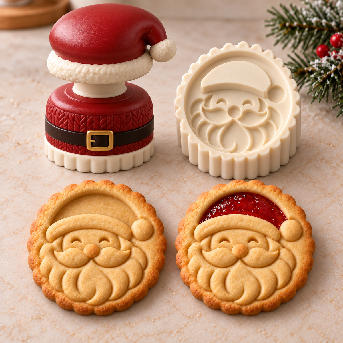 ⏰Last day Promotion 🔥-🎄Create Adorable Christmas Cookies with Festive Stamps! 🍪