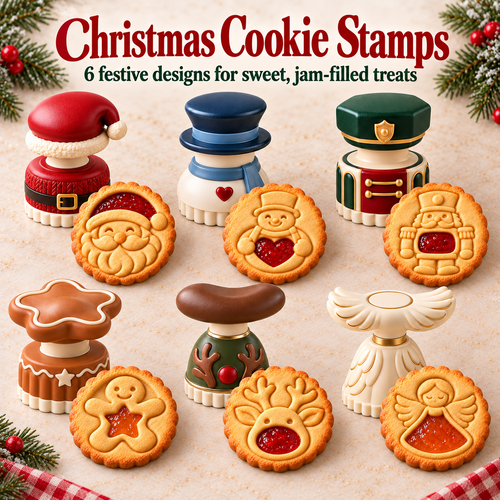 ⏰Last day Promotion 🔥-🎄Create Adorable Christmas Cookies with Festive Stamps! 🍪
