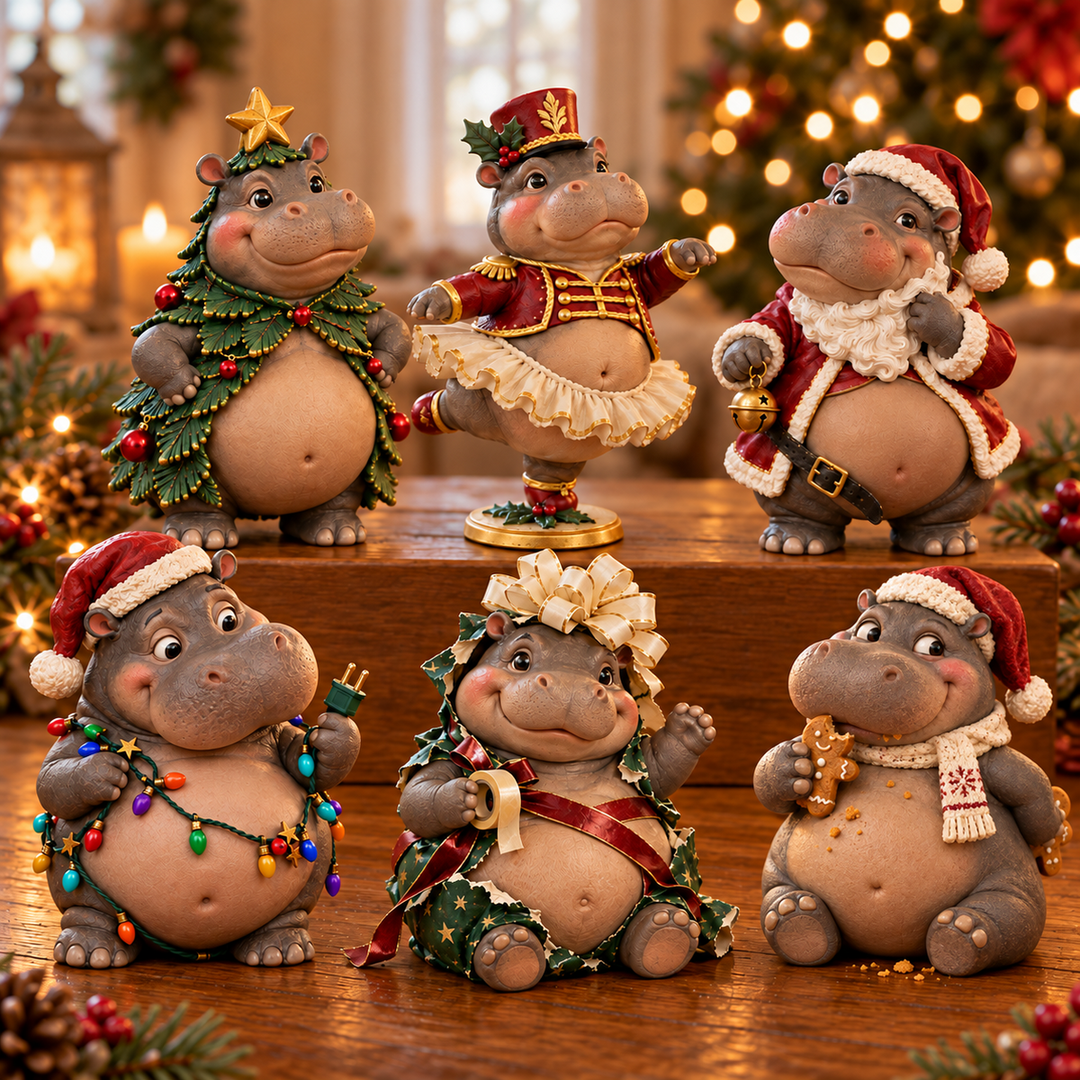🦛 Last Day 50% OFF -🎄Meet the Merry Little Christmas Hippo Troublemakers! 🦛