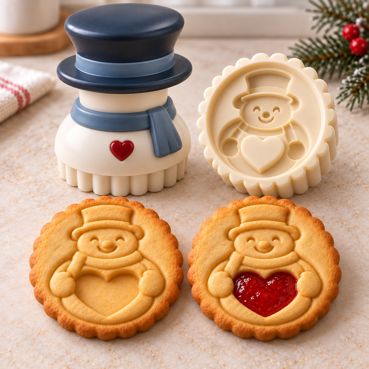 ⏰Last day Promotion 🔥-🎄Create Adorable Christmas Cookies with Festive Stamps! 🍪