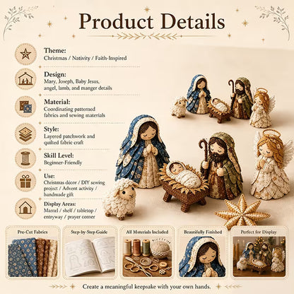 🔥 Last Day 50% OFF✨-🎄 DIY Patchwork Nativity Sewing Kit for Meaningful Holiday Crafting  Decor ✨