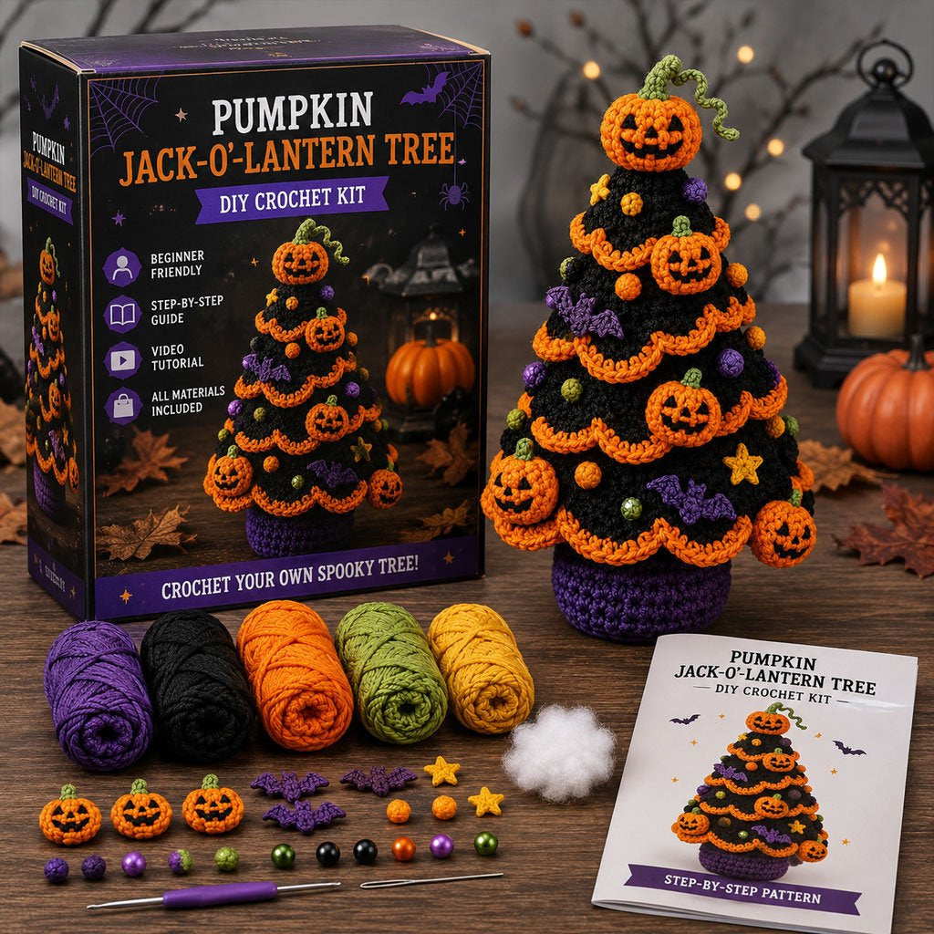 🎃Last day Promotion ⏰-Last day Promotion 🔥-🧶DIY Halloween Crochet Tree Kit for a Spooky & Fun Tabletop Decoration 👻
