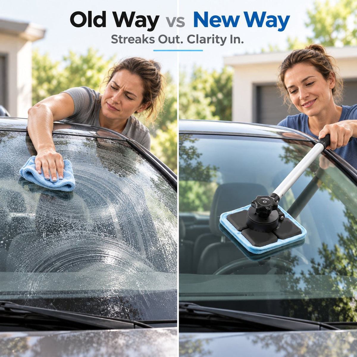 🧲 Last Day 50% OFF✨-🚗Dual Magnetic Windshield Cleaner for Streak-Free Car Glass Cleaning & Easy Care 🧼