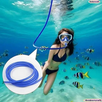 🤿💦 Leak-Proof Silicone Snorkel – Anti-Choke, Easy Breathing for Beginners & Adults! 🌊✨
