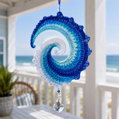 🔥 Last Day 52% OFF✨-🌊 DIY Ocean Wave Crochet Spinner For Coastal Charm 🧶💙