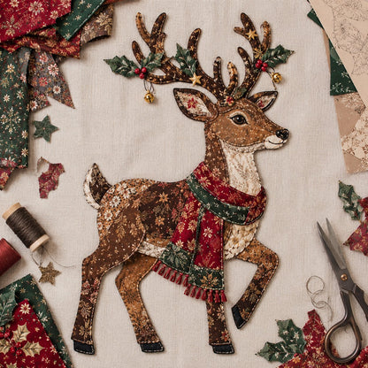 🔥 Holiday Celebration 50% OFF ✨-🎅Christmas Patchwork Fabric DIY Decor Kit for Fun Holiday Crafting & Festive Home Decor 🎄