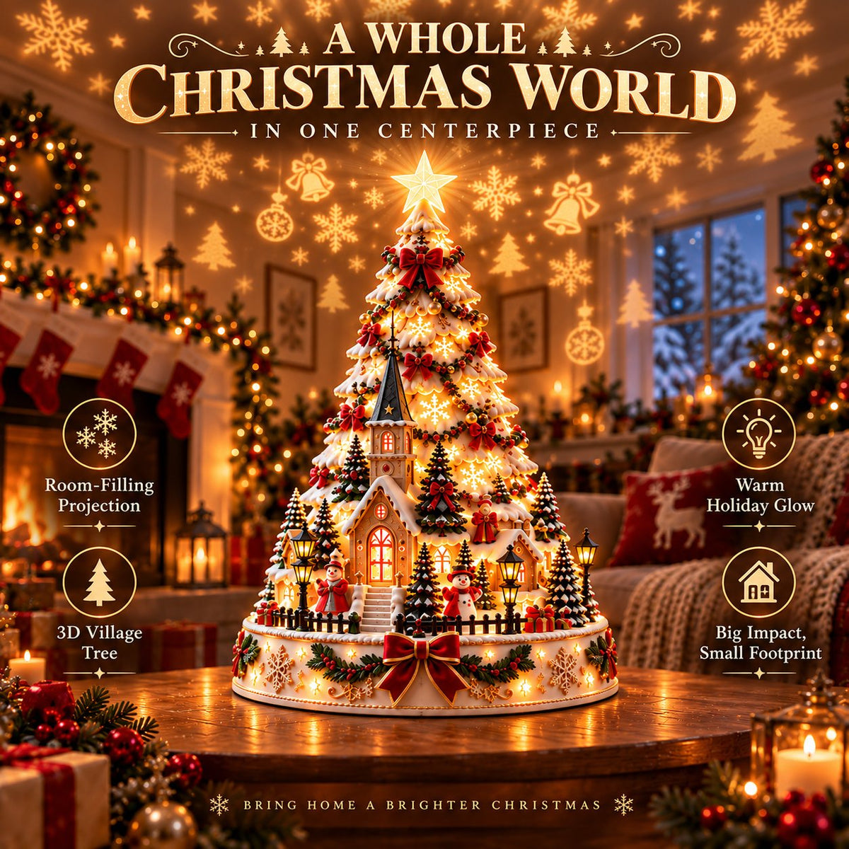 🎄Christmas Village Lightscape Tree-🤩50% OFF