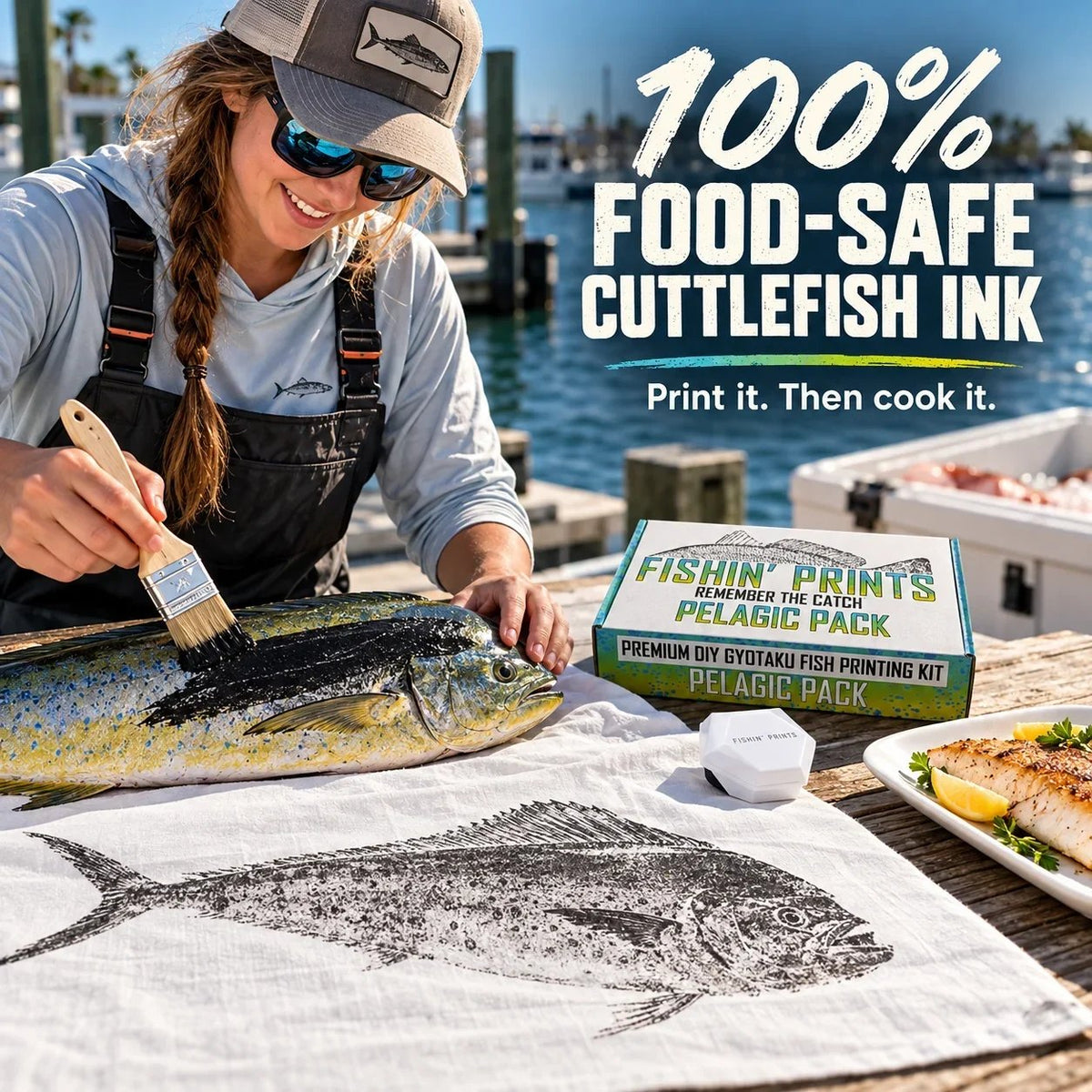 🎣 DIY Gyotaku Fish Printing Kit - Turn Your Catch Into a Masterpiece