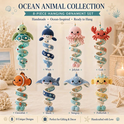 💕 Last Day 50% OFF✨-🌊Ocean Animal Crochet Kit with All Tools & Easy Step-by-Step Guide 🐋