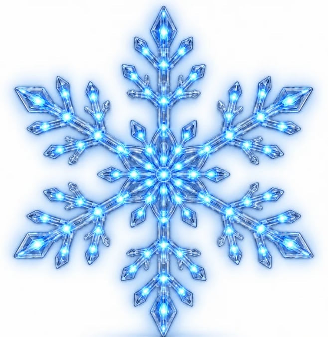 ⏳Last day Promotion 🔥-❄️LED Snowflake Wall Lights with 3D Glow & Remote Control for Magical Christmas Decor ✨