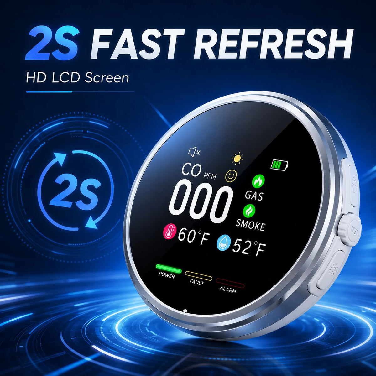 🚨 6-in-1 Plug-In Air Quality Detector | Fast Refresh Home Safety Monitor For House & RV Owners