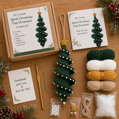 🔥HOT SALE🔥50% OFF - 🎅🌲Crochet Snowman Spiral Oranment DIY Kit