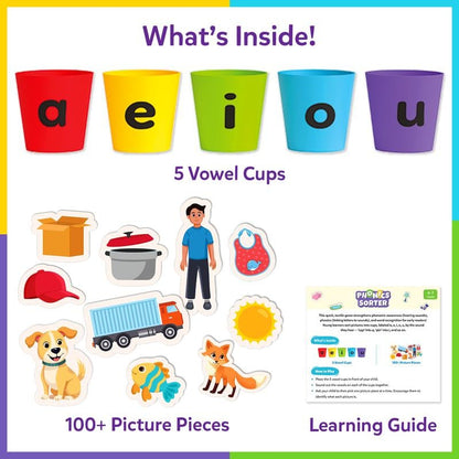 🔤 Last Day 50% OFF✨-📚Phonics Vowel Classification Toy (100+ Picture Cards) — Suitable for Kindergarteners Aged 4–7 🧩
