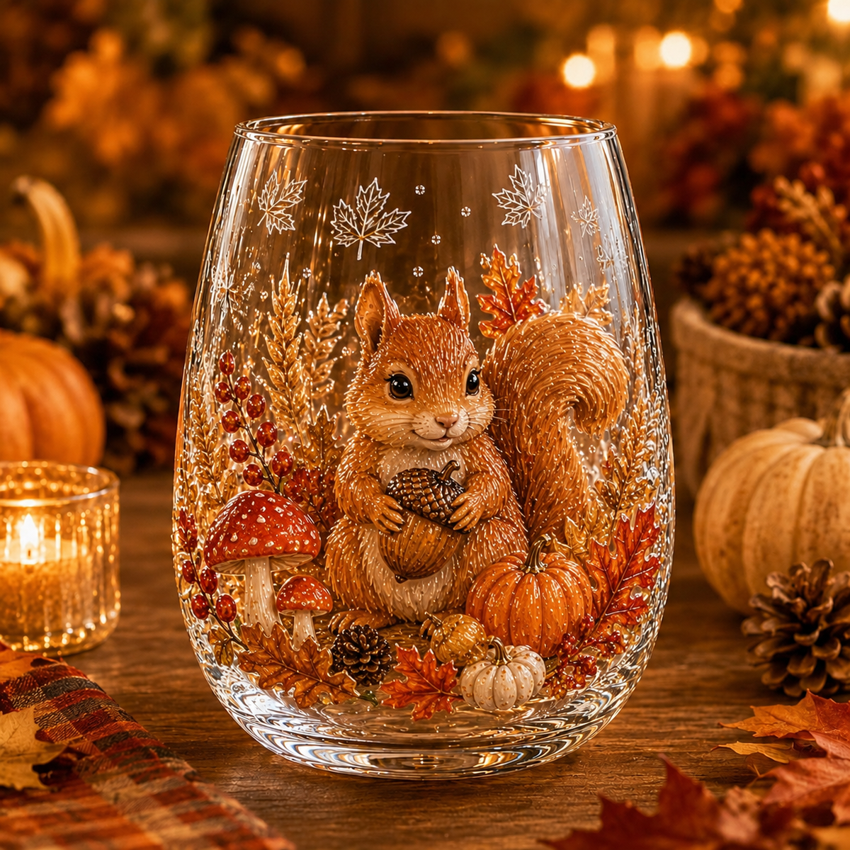 🔥 Last Day 50% OFF✨-🍂Autumn Harvest 3D Glass Cup Gift Set – 6 Festive Designs