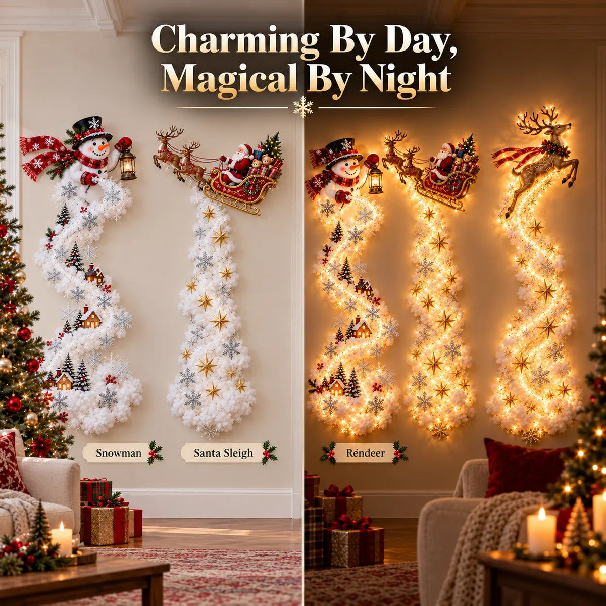 🔥 Holiday Celebration 50% OFF ✨-🎄Christmas Magic Trail Wall Light for a Magical Holiday Glow ✨🎅
