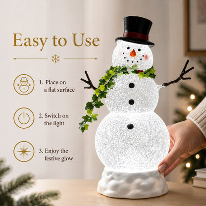 💡 Last Day 50% OFF✨-⛄Glowing Snowman Crystal Globe for Magical Christmas Decor 🎄