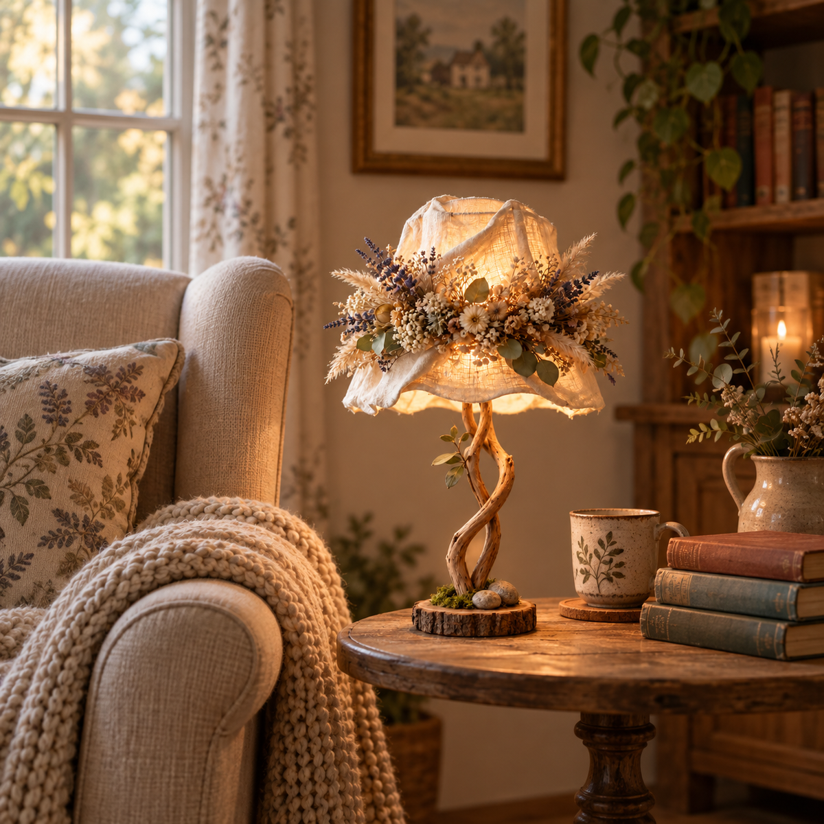 🔥 Last Day 50% OFF✨-Botanical Woodland Table Lamp 🌿
