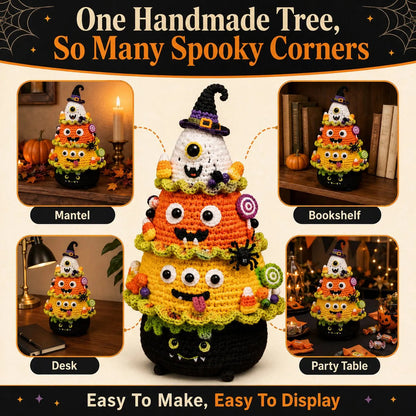 🎃Last day Promotion ⏰-Last day Promotion 🔥-🧶DIY Halloween Crochet Tree Kit for a Spooky & Fun Tabletop Decoration 👻