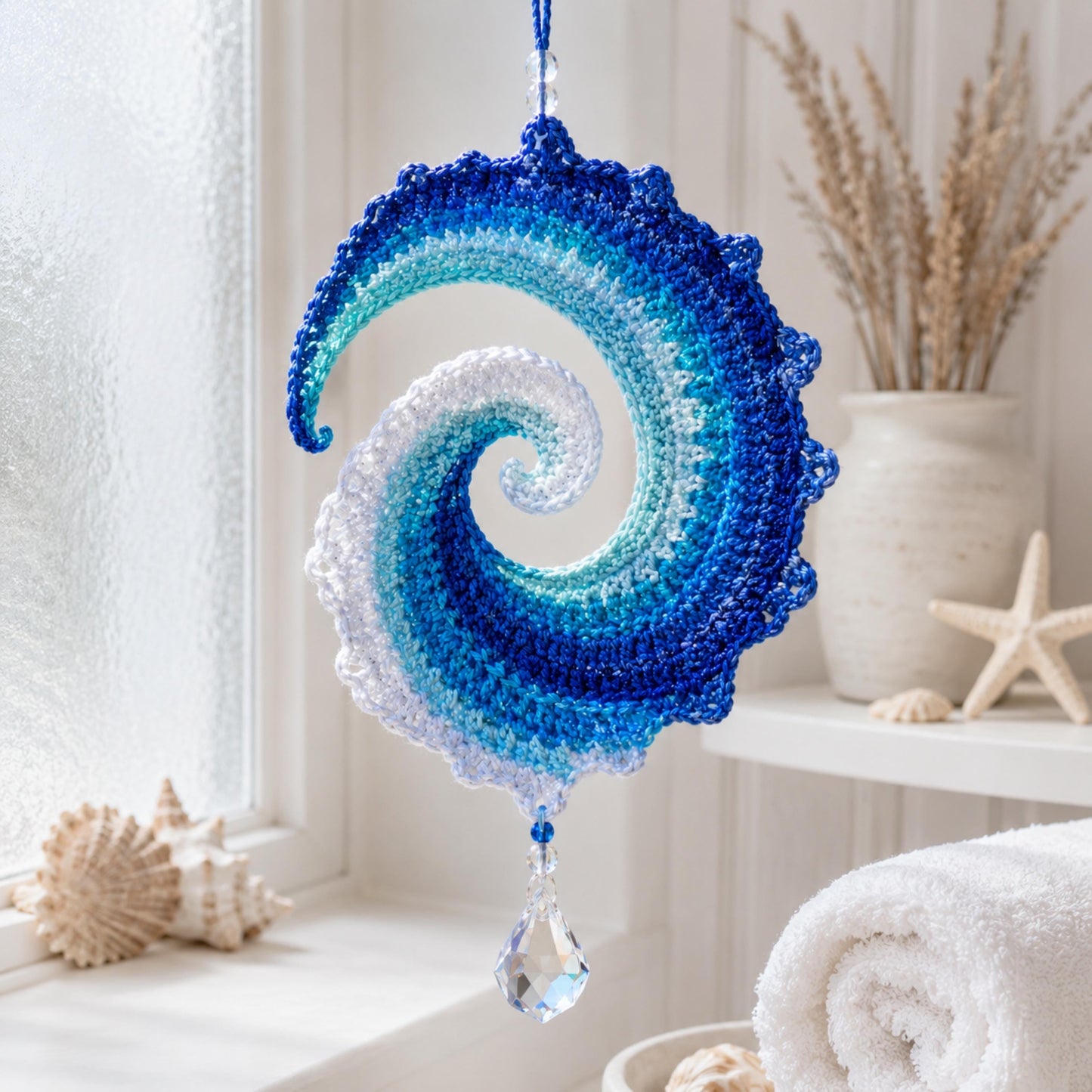 🔥 Last Day 52% OFF✨-🌊 DIY Ocean Wave Crochet Spinner For Coastal Charm 🧶💙