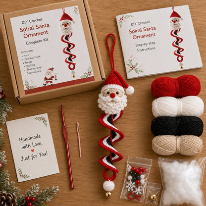 🔥HOT SALE🔥50% OFF - 🎅🌲Crochet Snowman Spiral Oranment DIY Kit