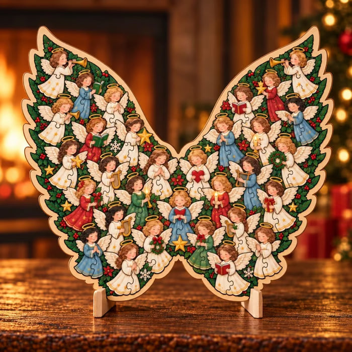 🔥 Last Day 50% OFF✨-🧩Wooden Christmas Puzzle with Stand – 8 Festive Designs to Build & Display 🎄