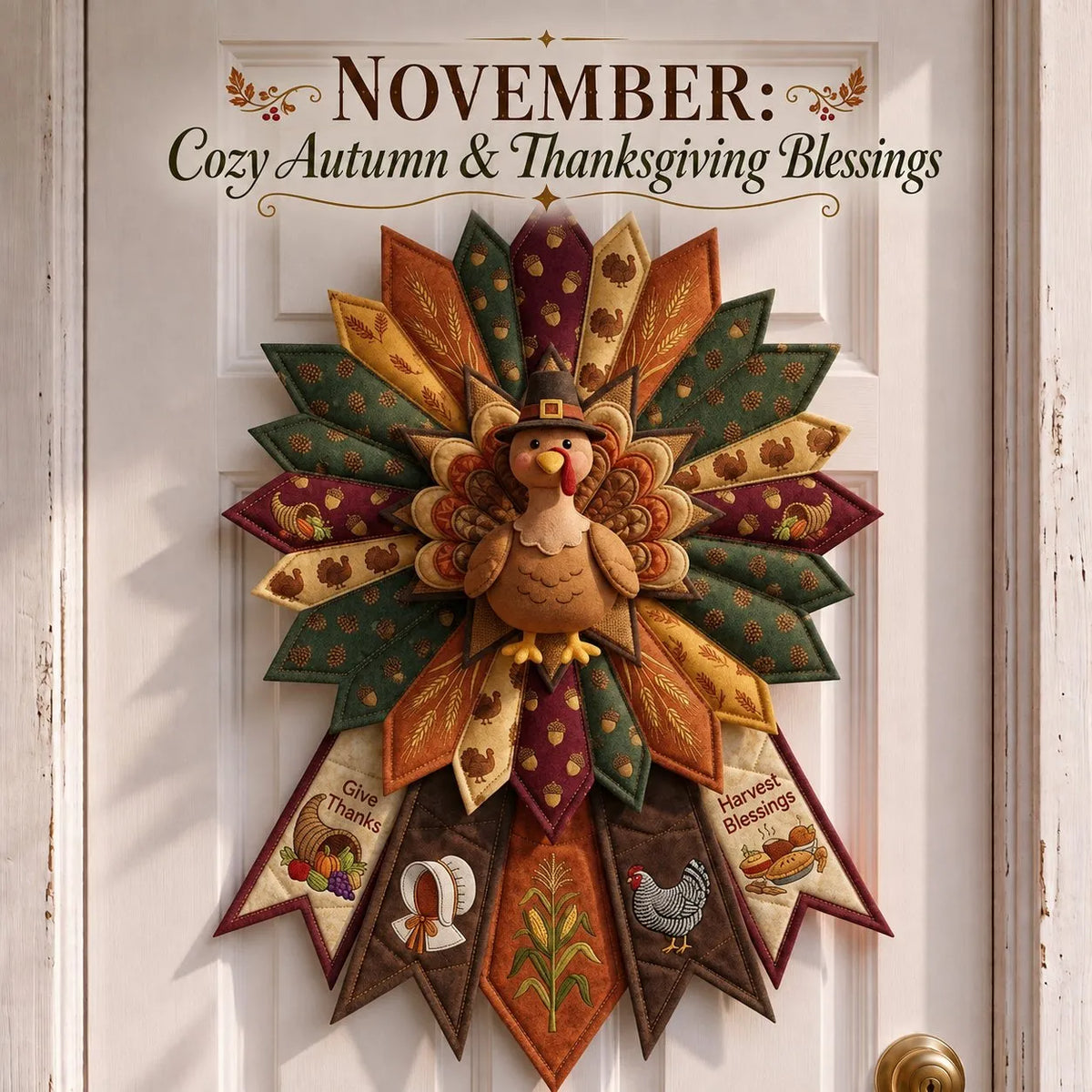 🧵Last day Promotion 🔥-🌸Beginner-Friendly 12-Month Seasonal Quilted Door Hanger Sewing Kit  💕