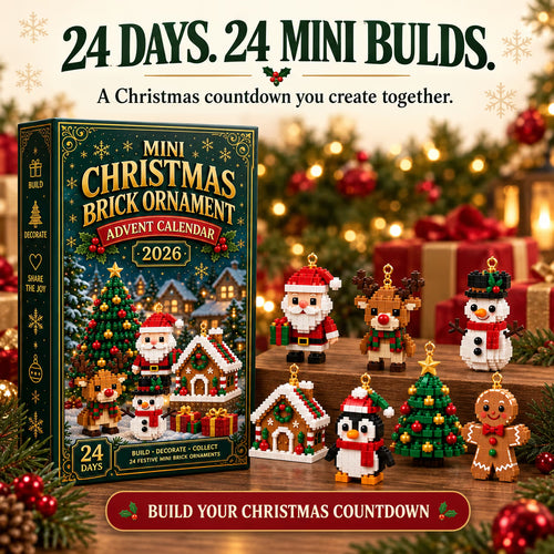 ⏳ Last Day 50% OFF🎁 – 🎄24-Day Christmas Brick Ornament Advent Calendar 🧱