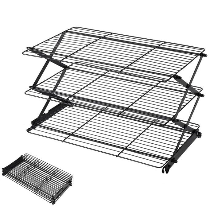 ⏰Last day Promotion 🔥-✨ Foldable Cooling Rack Makes Baking Easier and Kitchens Tidier 🍪