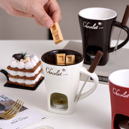 ☕ Last Day 50% OFF🕯️-🍫Handmade Chocolate Melting Mug for Cozy DIY Fondue & Sweet Holiday Treats 🎄