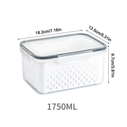 ⏰Last day Promotion 🔥-🥬 4-in-1 Draining Food Storage Container Keeps Fruits & Veggies Fresh & Organized ✨