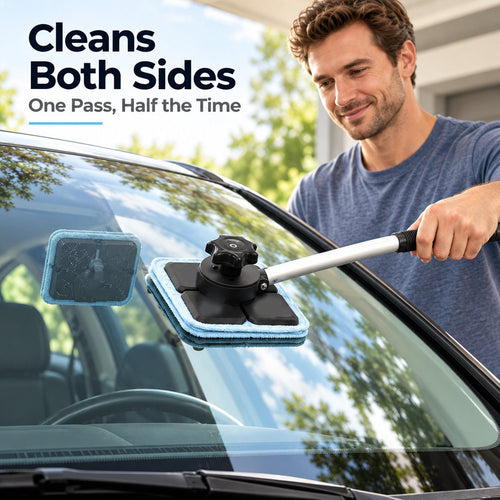 🧲 Last Day 50% OFF✨-🚗Dual Magnetic Windshield Cleaner for Streak-Free Car Glass Cleaning & Easy Care 🧼