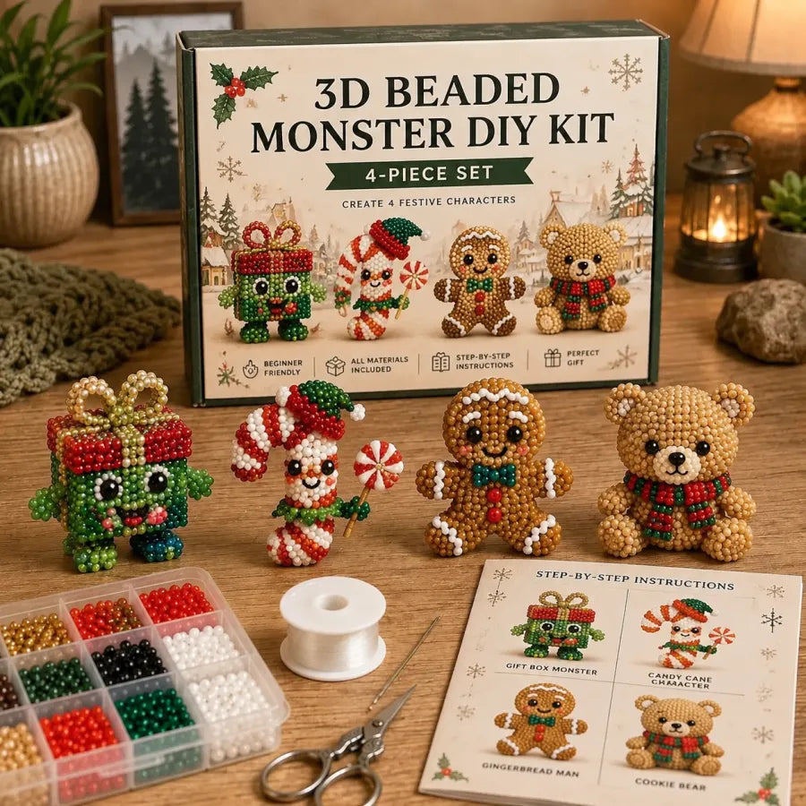 🔥Last Day 60% OFF -🎄Christmas Beaded DIY Ornament Kit – ✨3D Handmade Holiday Decorations & Creative Craft Set