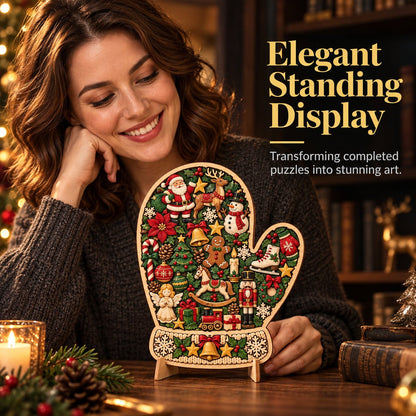 🔥 Last Day 50% OFF✨-🧩Wooden Christmas Puzzle with Stand – 8 Festive Designs to Build & Display 🎄