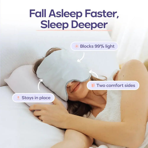 😴Weighted Eye Mask – Strapless 360° Wraparound Sleep Mask, Deep Pressure Relaxation Eye Mask for Better Sleep