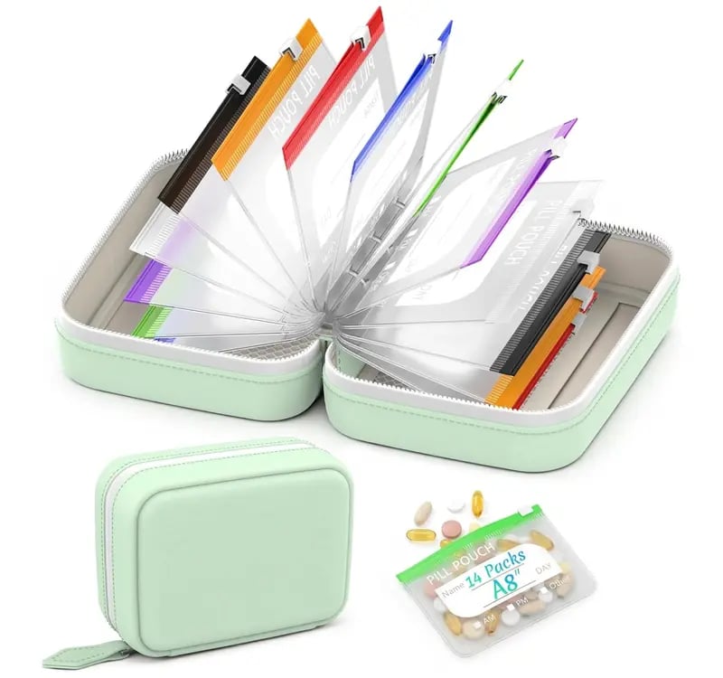 💊💧 A8 Waterproof Pill Pouch Set – 7–14 Day Storage, Crush-Resistant & Travel-Friendly ✨🧳