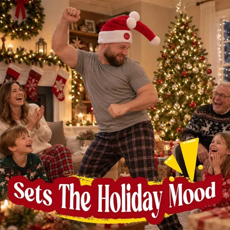 🎄Last day Promotion 🔥-🎅Animated Naughty Santa Hat for Funny Christmas Party Fun & Holiday Laughs 😂