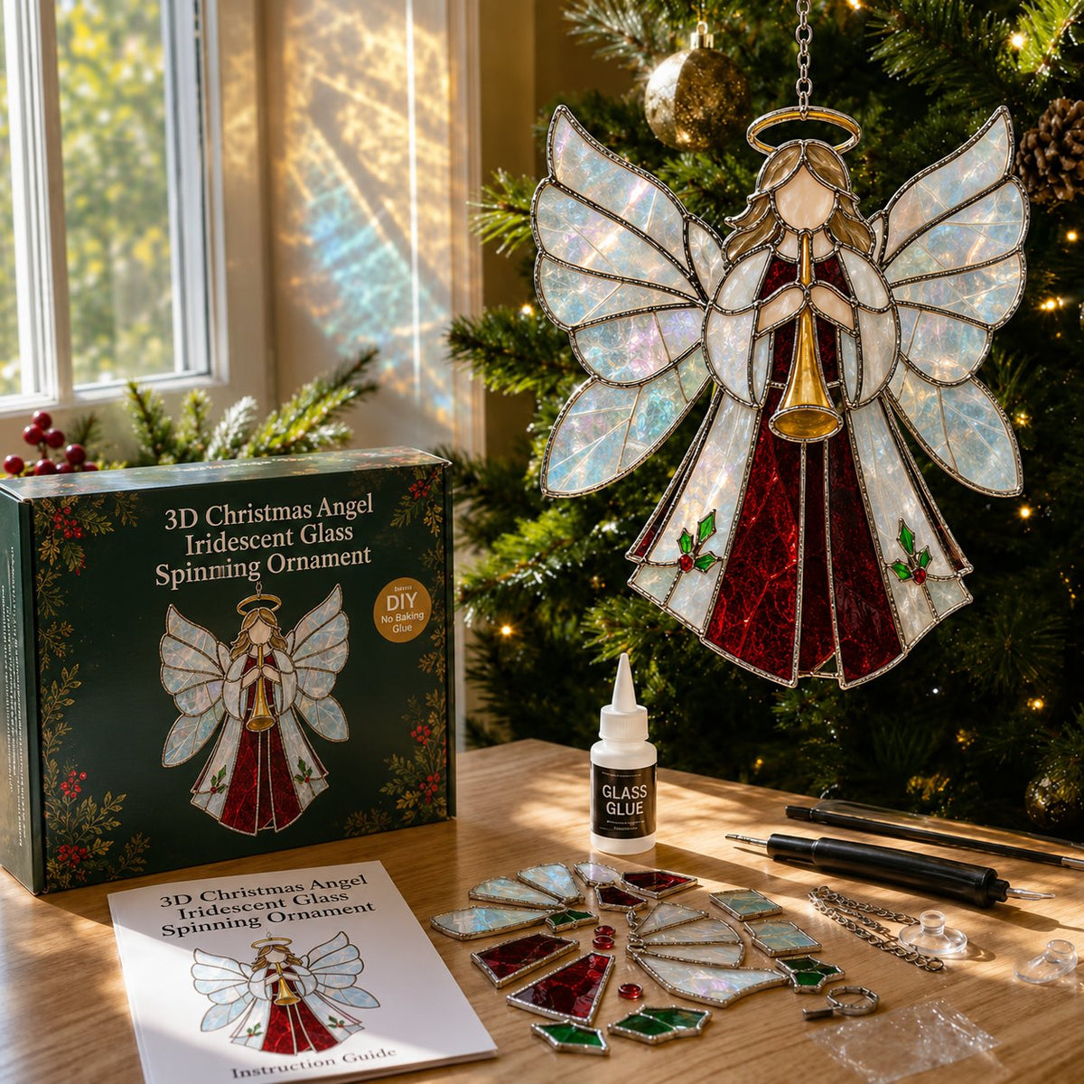 ⏳ Last Day 50% OFF –✝️Beginner-Friendly 3D Christian & Christmas Suncatcher DIY Kit 🎄