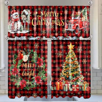 3pcs Buffalo Plaid Christmas