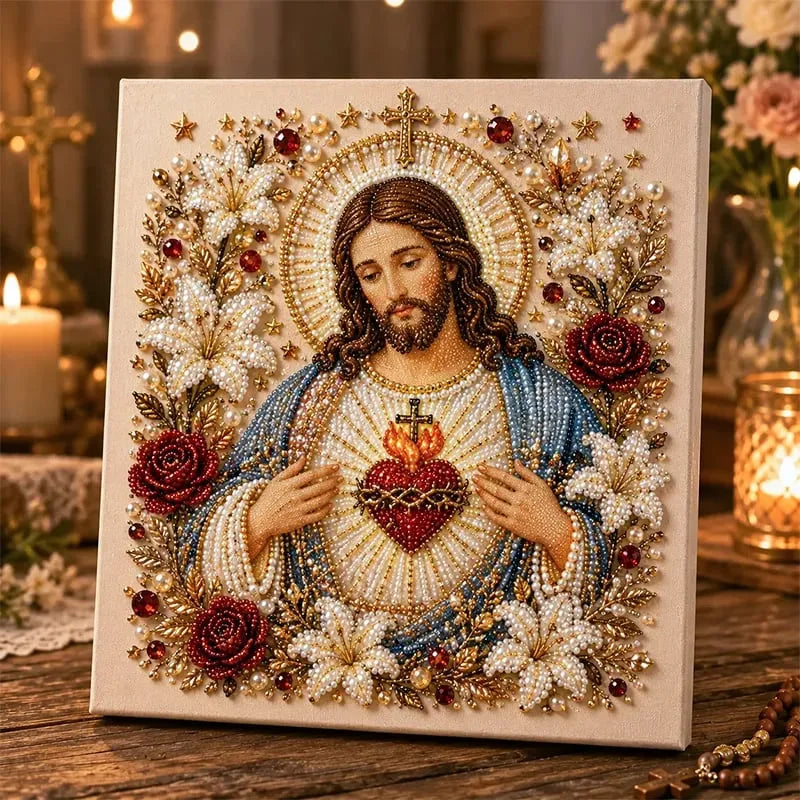 🔥 Last Day 75% OFF – ✝️DIY Jesus Pearl Art Kit – Faith-Inspired 3D Beaded Christian Wall Artwork
