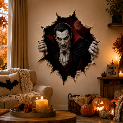 🧙‍♀️ Holiday Celebration 50% OFF 🎃-👻Halloween Break-In 3D Wall Decals for Spooky, Realistic & Fun  🎃