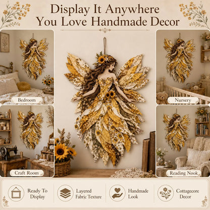 ⏰Last day Promotion 🔥-🧚Premium Fairy Patchwork DIY Kit for Whimsical Layered Fabric Art & Magical Floral Wall Decor 🌸