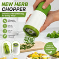 🌿White & Green Compact Cordless Herb Chopper, Efficient Cilantro & Herb Mincer, Easy to Operate & Clean