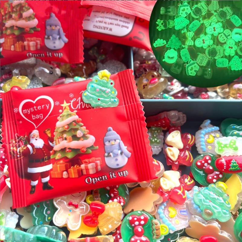 ⏰Last day Promotion 🔥-🎅 Glowing Resin Christmas Decorative Bags Perfect for Festive Holiday Displays ✨