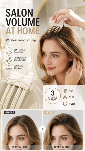 💗 Wireless Hair Volumizing Clip — Create Fuller Crown Volume Instantly💎